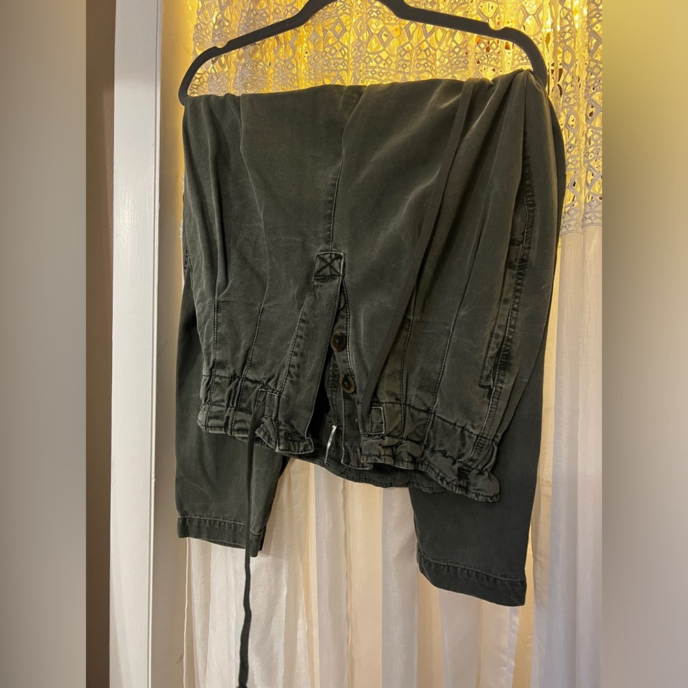 Free People: Tapered Pants: Green: Small